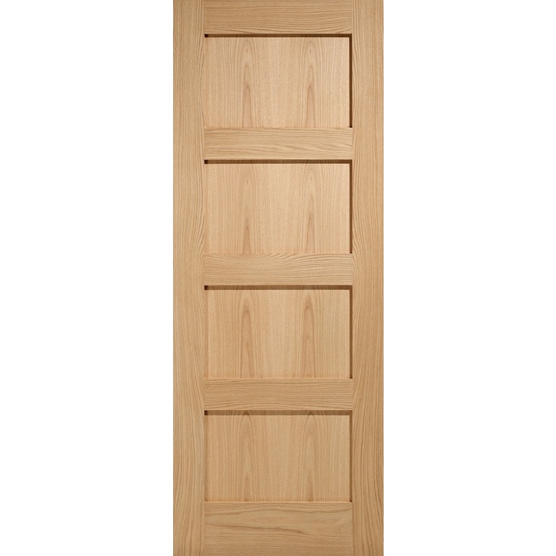 Internal Pre-Finished Oak Shaker 4 Panel Door